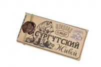 Живой шоколад тёмный 75 % на меду с черникой 100 гр