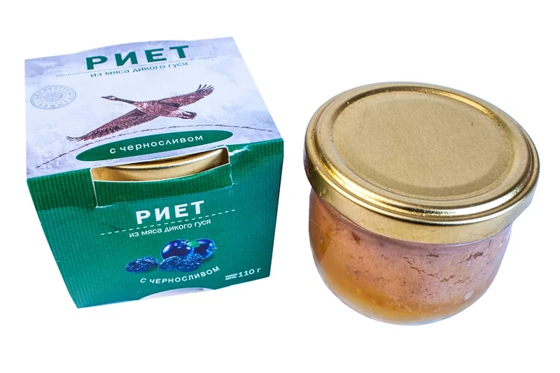 РИЕТ из мяса дикого гуся с черносливом , 110 гр (г. Норильск) 1/15