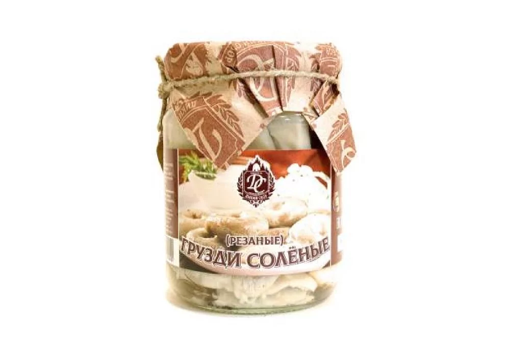 Грузди соленые (резаные) 0,5л. банка "Дикий сбор"
