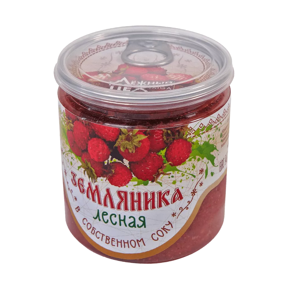 Земляника лесная в собстенном соку 0,2 л (Таёжная Лавка)