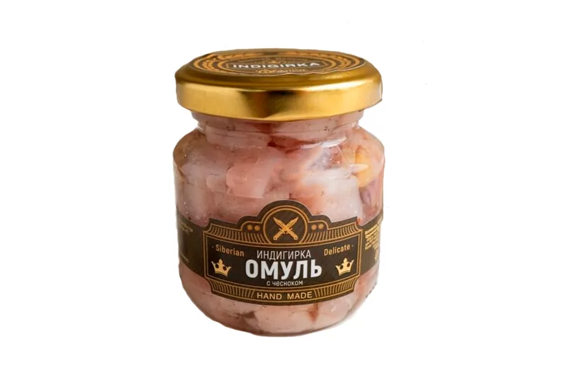 Индигирка из омуля с чесноком 110 гр (Таёжная Лавка)