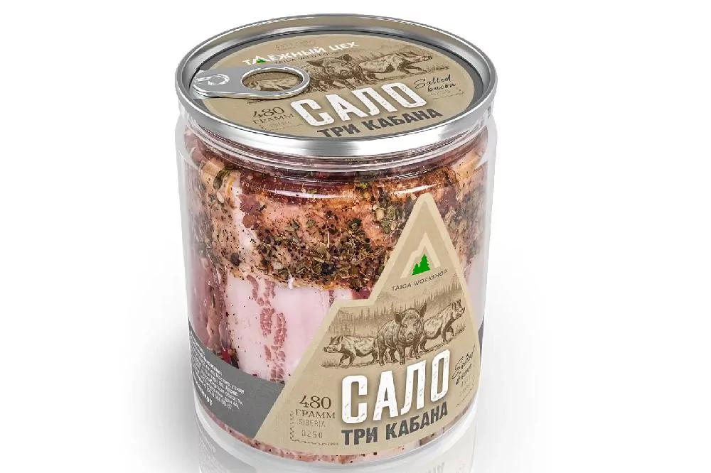 Сало "Три Кабана" 480 г (Таёжная Лавка)