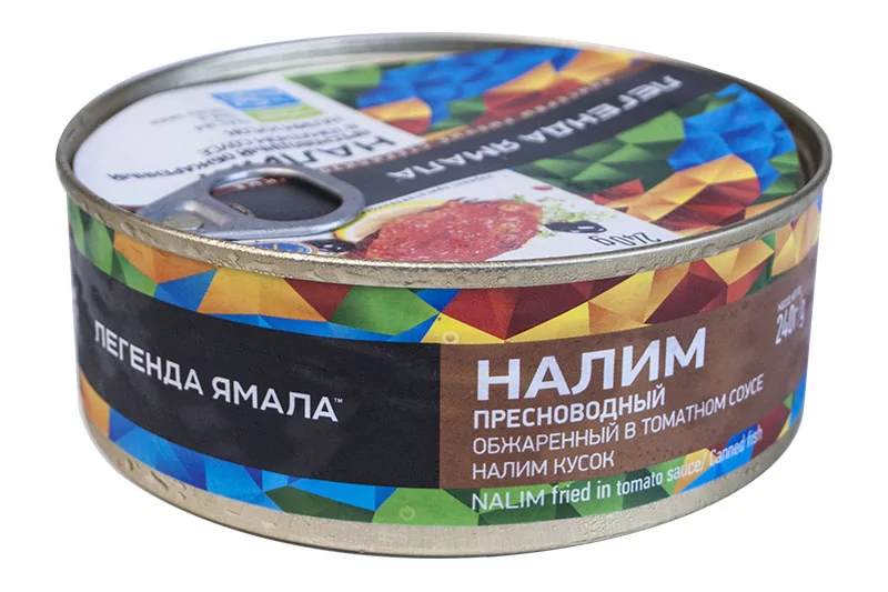 Налим пресноводный обжар. в томатном соусе, 227 г "Легенда Ямала" 1/24