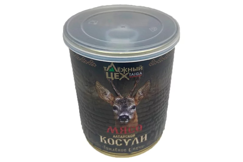 Мясо Алтайской Косули томлёное в печи ж/б 338 г (Таёжная Лавка)