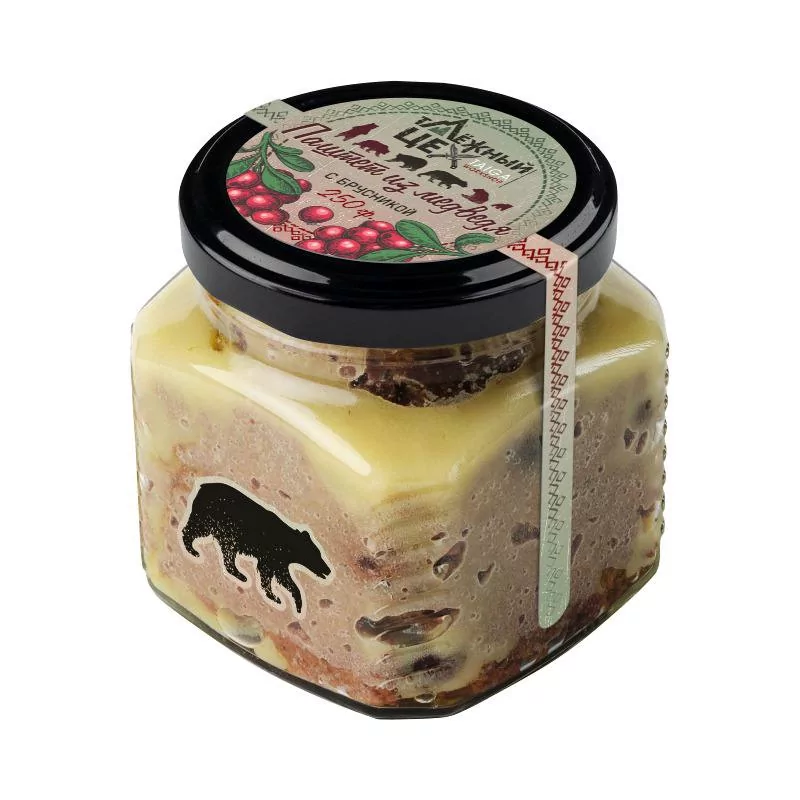 Паштет из медвежатины с брусникой 250 г (Таёжная Лавка)