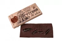 Живой шоколад тёмный 75 % на меду с шишкой и кедровым орехом 100 гр