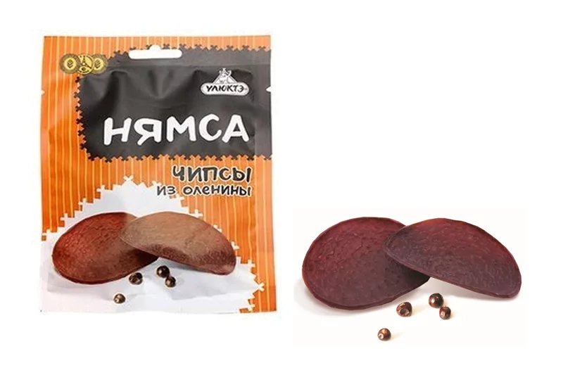 Чипсы "Нямса" классические в/у 20 г (оленина) (г. Норильск)