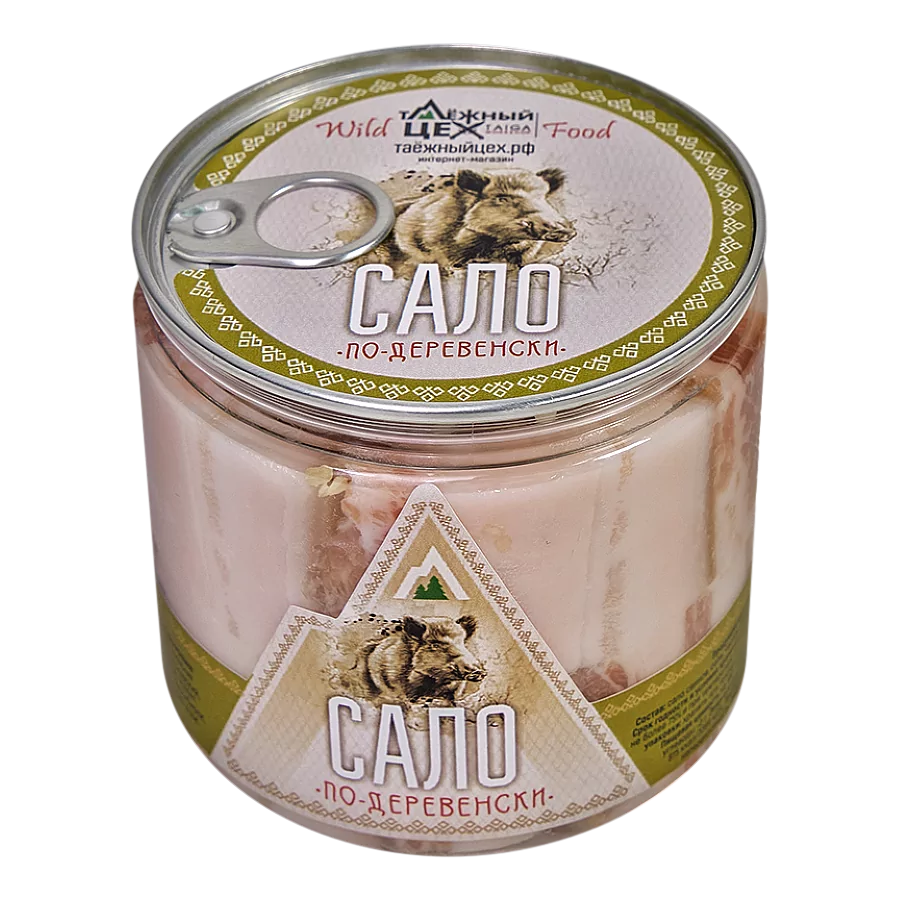 Сало "По-деревенски" 350 г (Таёжная Лавка)