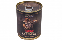 Мясо Горно-Алтайского сарлыка томлёное в печи ж/б 338 г (Таёжная Лавка)